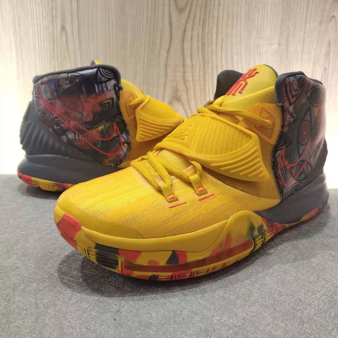 2019 Men Nike Kyrie Irving VI Yellow Red Colorful Shoes